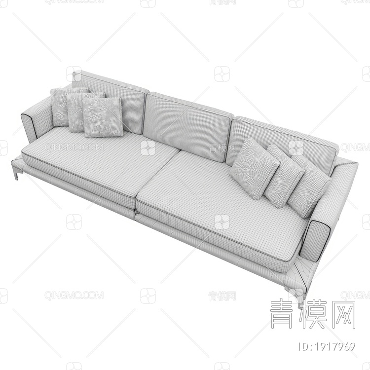 双人沙发3D模型下载【ID:1917969】