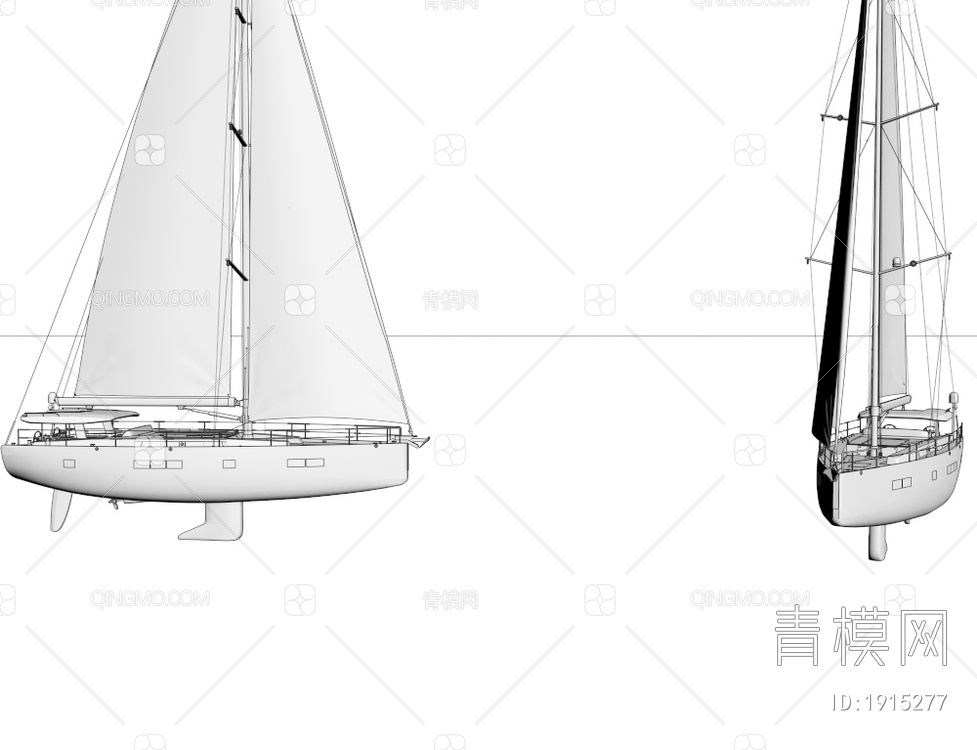 帆船游艇3D模型下载【ID:1915277】