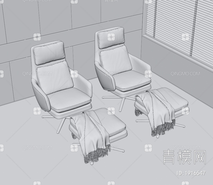 Vitra 躺椅3D模型下载【ID:1916547】