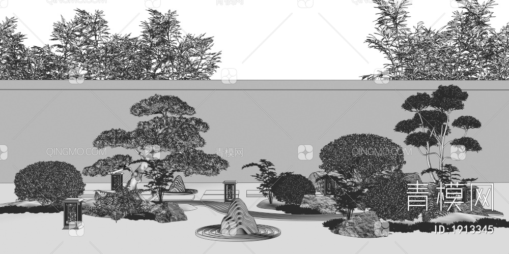 庭院景观3D模型下载【ID:1913345】