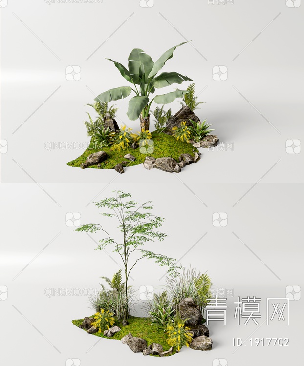 植物组合SU模型下载【ID:1917702】