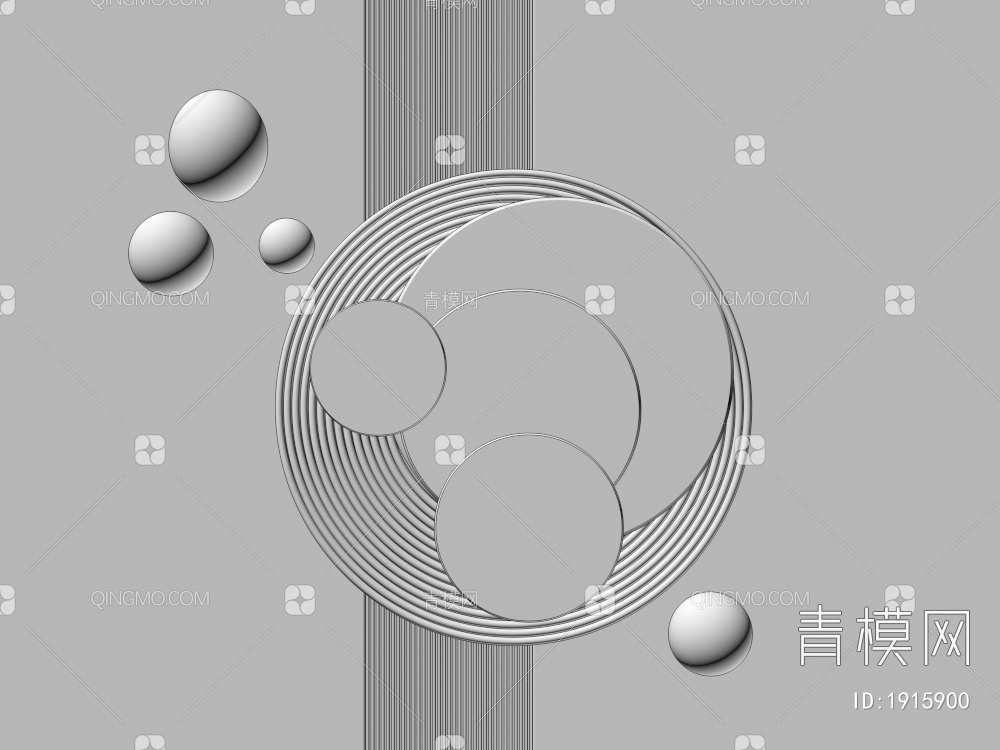 金属墙饰3D模型下载【ID:1915900】