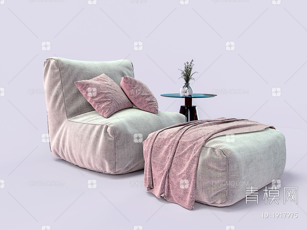 懒人沙发 抱枕组合3D模型下载【ID:1917975】