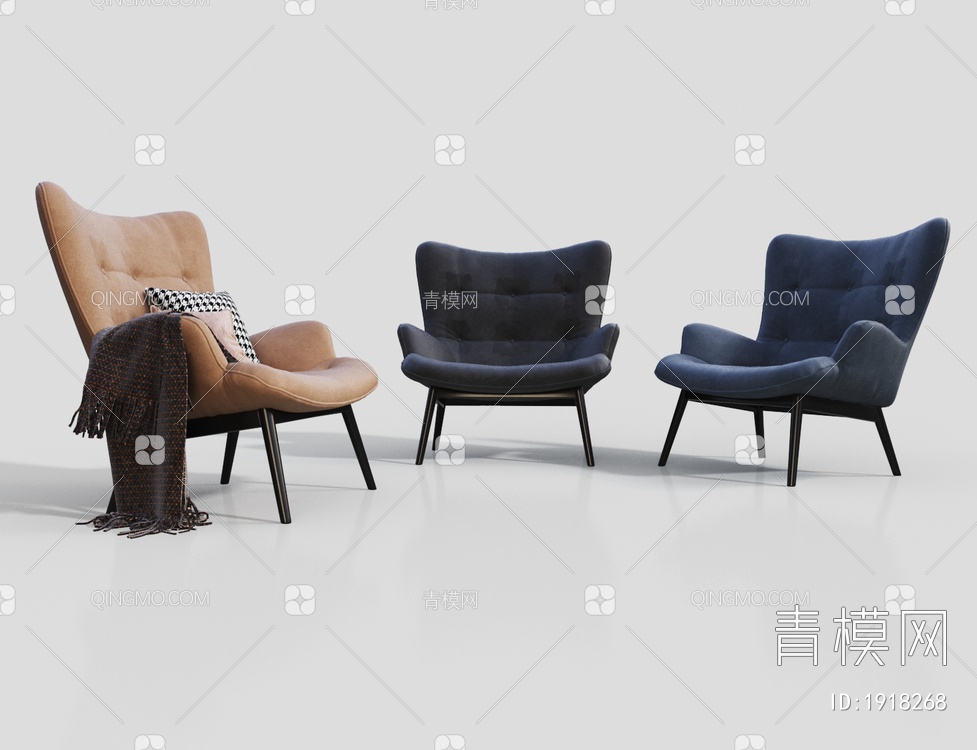 单人休闲椅3D模型下载【ID:1918268】