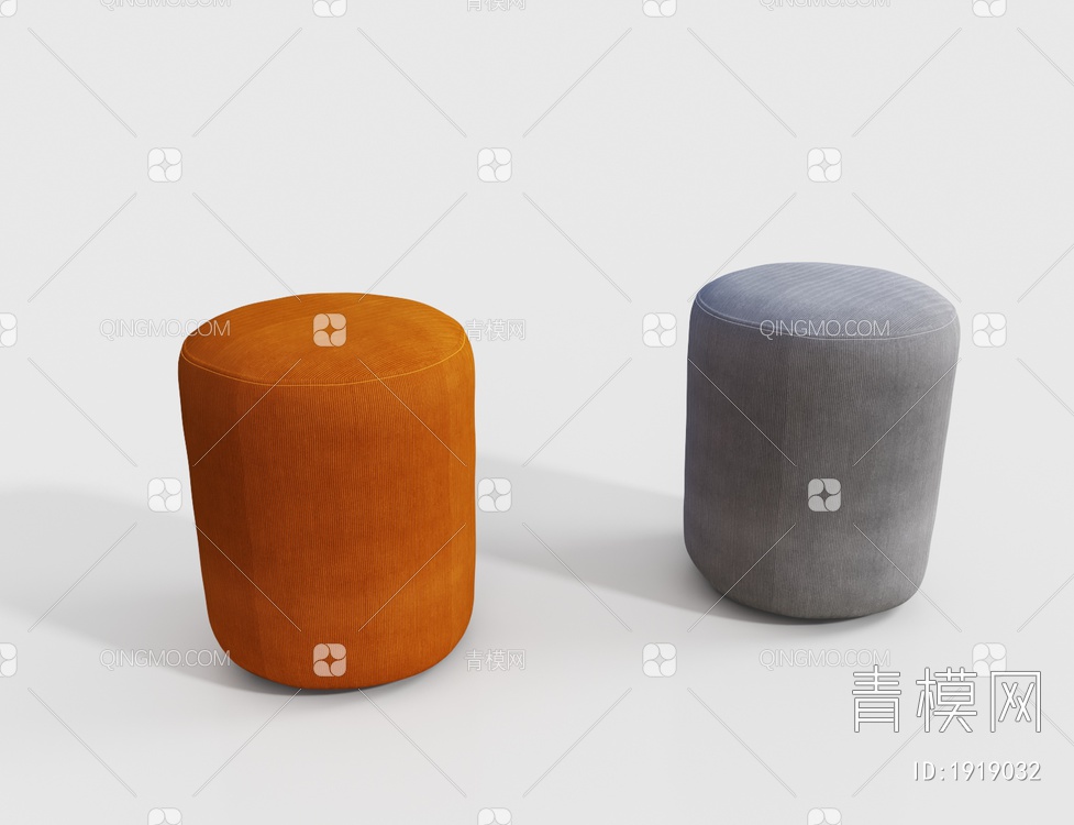 梳妆凳 圆凳 沙发凳3D模型下载【ID:1919032】