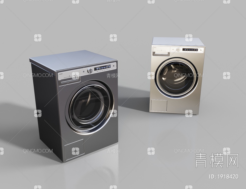 洗衣机 滚筒洗衣机3D模型下载【ID:1918420】