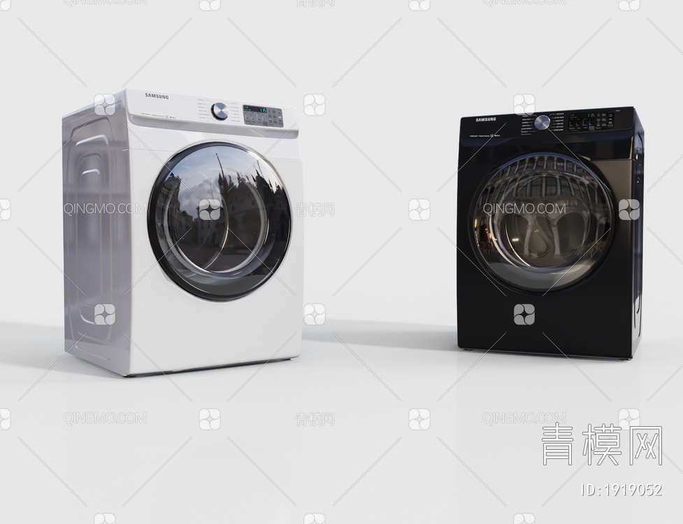 智能洗衣机 滚筒洗衣机3D模型下载【ID:1919052】