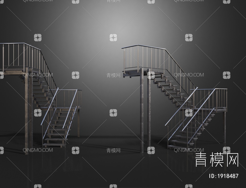 铁艺楼梯3D模型下载【ID:1918487】