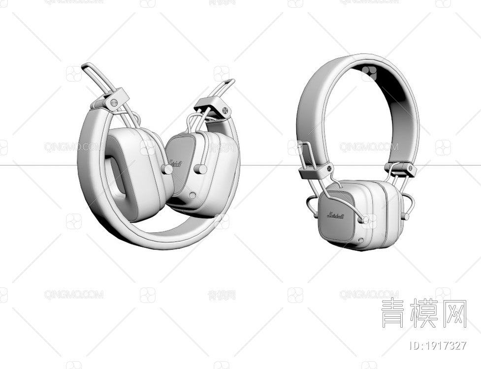 头戴式耳机3D模型下载【ID:1917327】