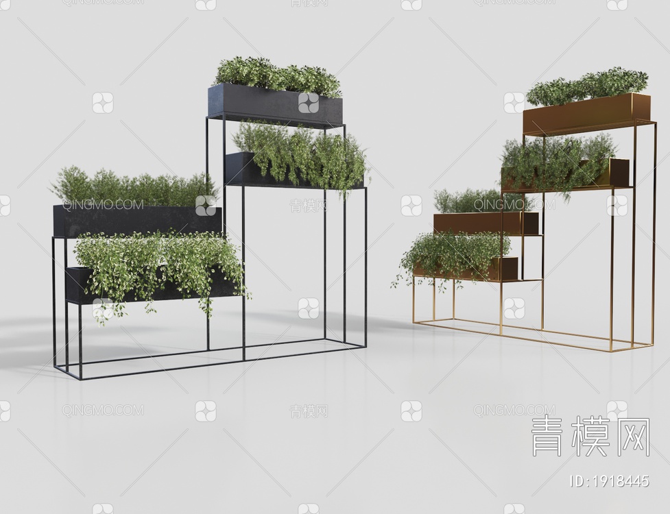 植物架绿植盆景盆栽3D模型下载【ID:1918445】