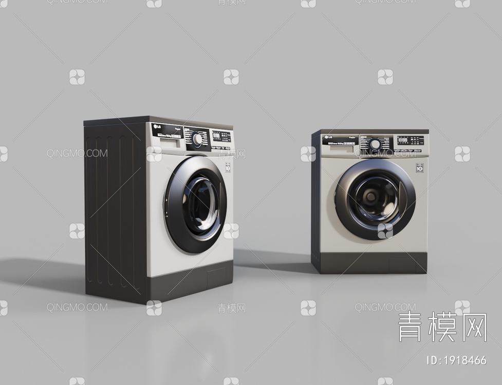 洗衣机 滚筒洗衣机3D模型下载【ID:1918466】