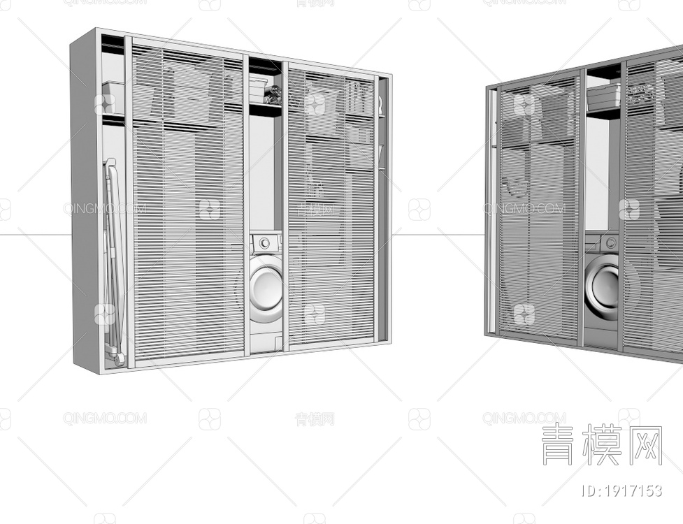 洗衣储物柜3D模型下载【ID:1917153】