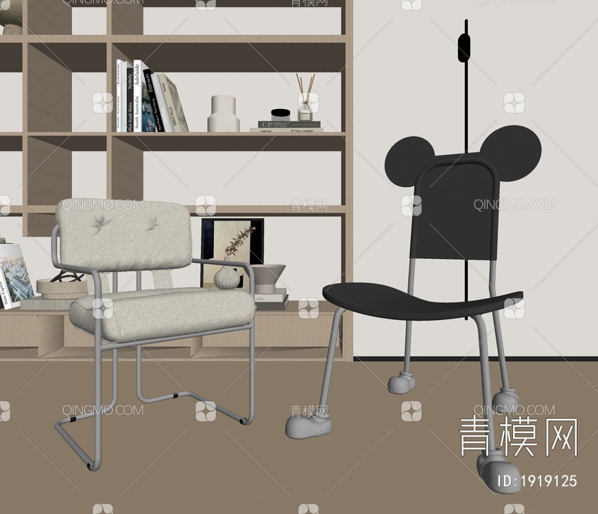 米老鼠椅子SU模型下载【ID:1919125】