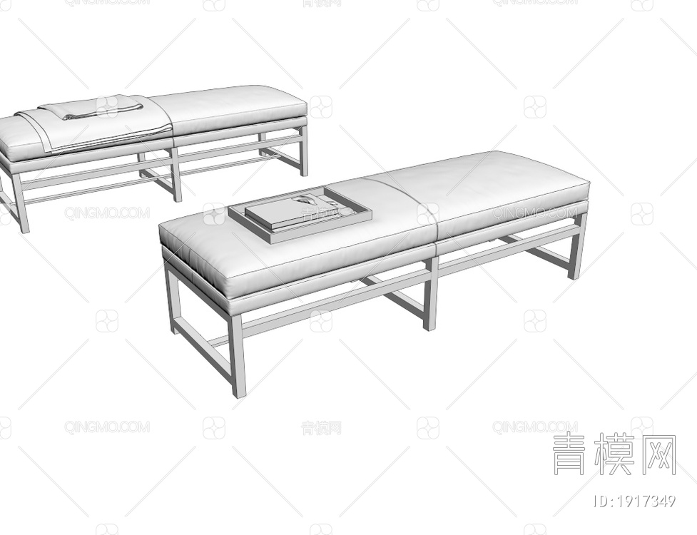 皮革脚踏 沙发凳 脚凳3D模型下载【ID:1917349】