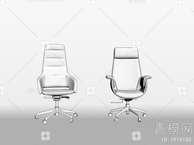 办公椅 老板椅 大班椅3D模型下载【ID:1919185】