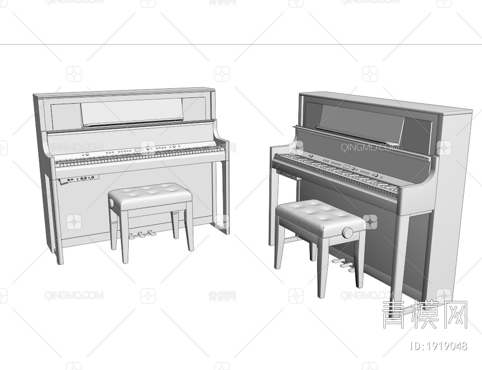钢琴3D模型下载【ID:1919048】
