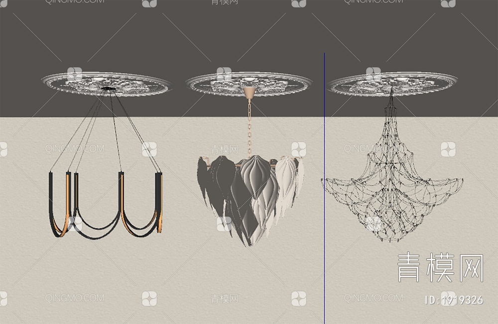 吊灯SU模型下载【ID:1919326】
