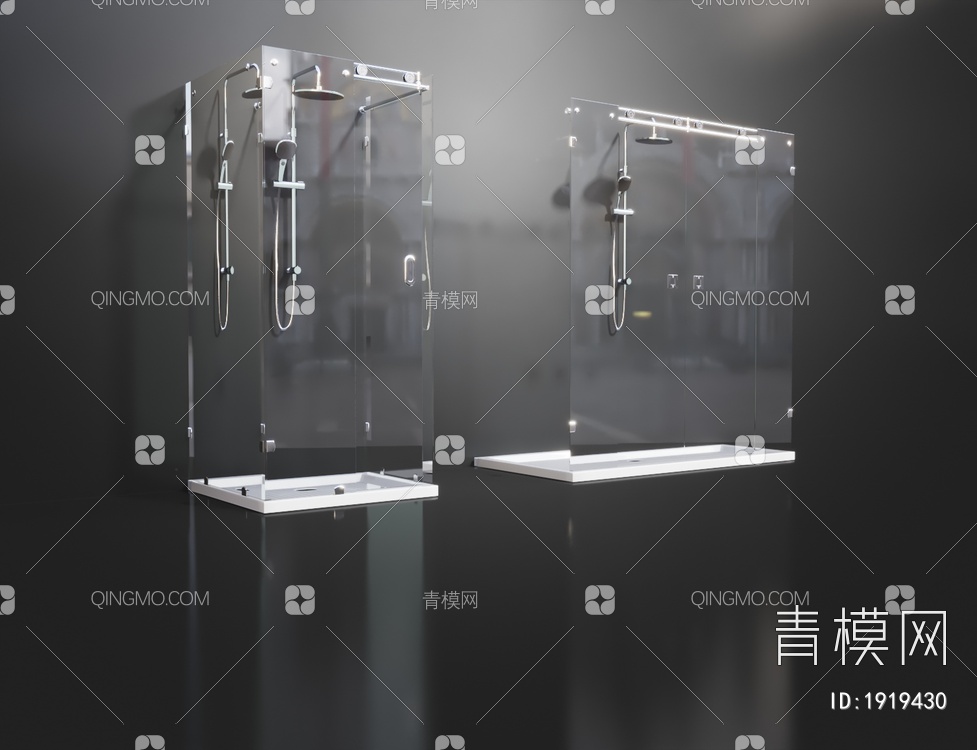 玻璃淋浴房3D模型下载【ID:1919430】