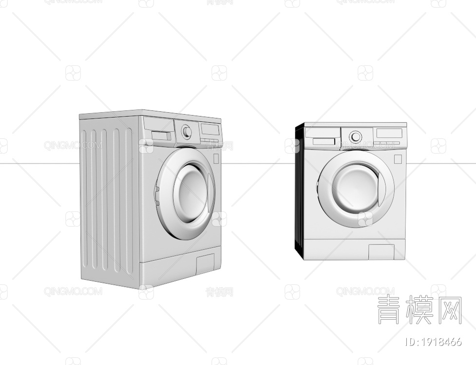 洗衣机 滚筒洗衣机3D模型下载【ID:1918466】