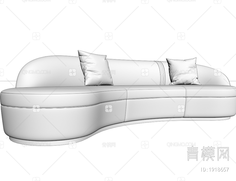 弧形沙发 异形沙发3D模型下载【ID:1918657】