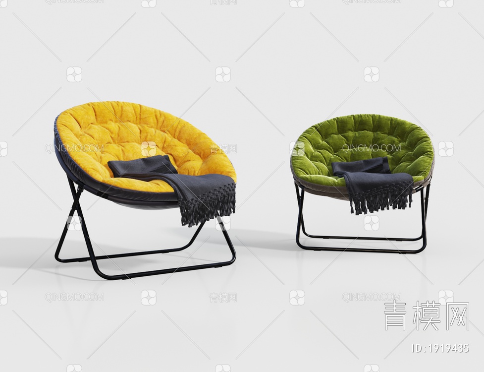 布艺休闲椅3D模型下载【ID:1919435】