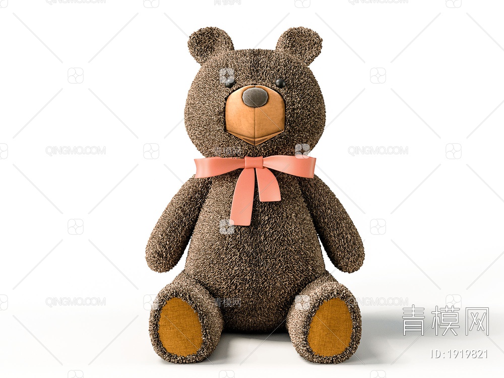 毛绒玩具小熊3D模型下载【ID:1919821】