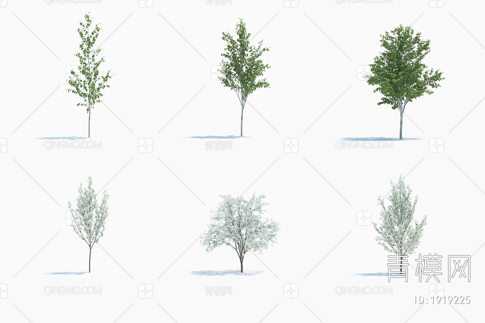 景观树木，户外树木，庭院树木，道路行道树3D模型下载【ID:1919225】