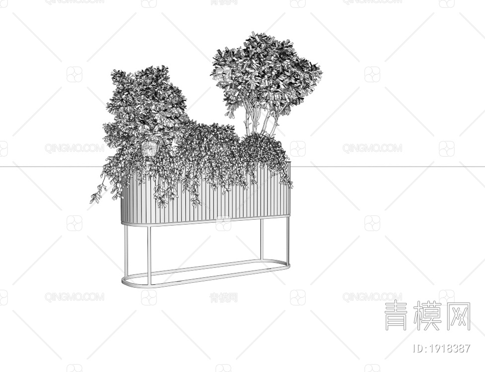 绿植立式盆栽3D模型下载【ID:1918387】