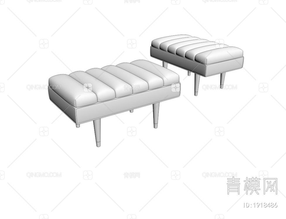沙发凳 脚凳3D模型下载【ID:1918486】
