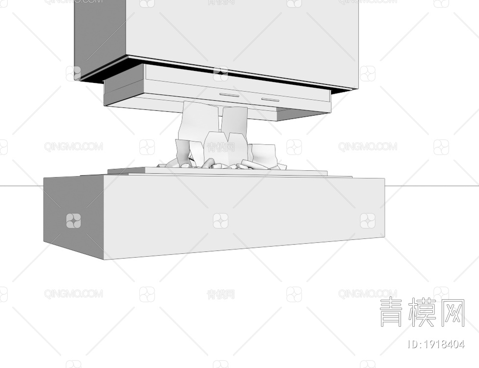 室内玻璃壁炉3D模型下载【ID:1918404】