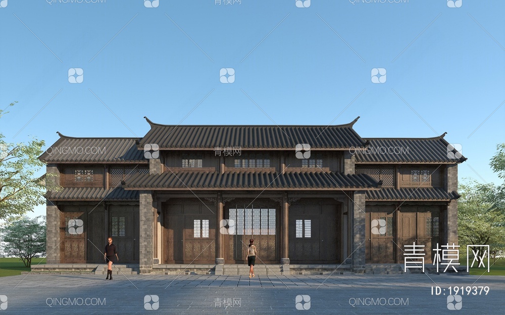 古建筑传统民居3D模型下载【ID:1919379】