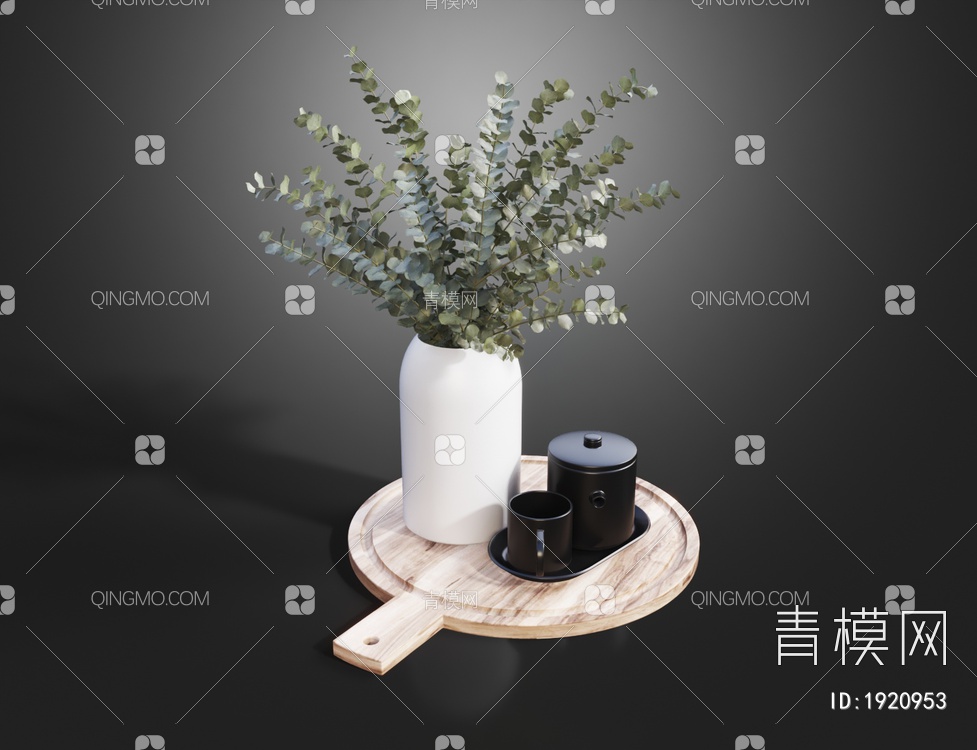 花瓶 茶壶 茶杯3D模型下载【ID:1920953】