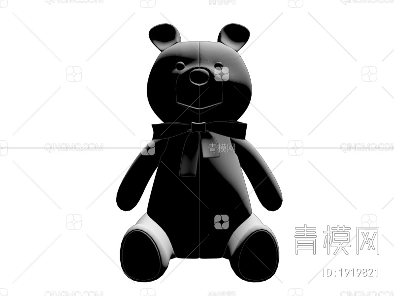 毛绒玩具小熊3D模型下载【ID:1919821】