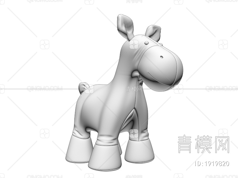 毛绒玩具小马3D模型下载【ID:1919820】