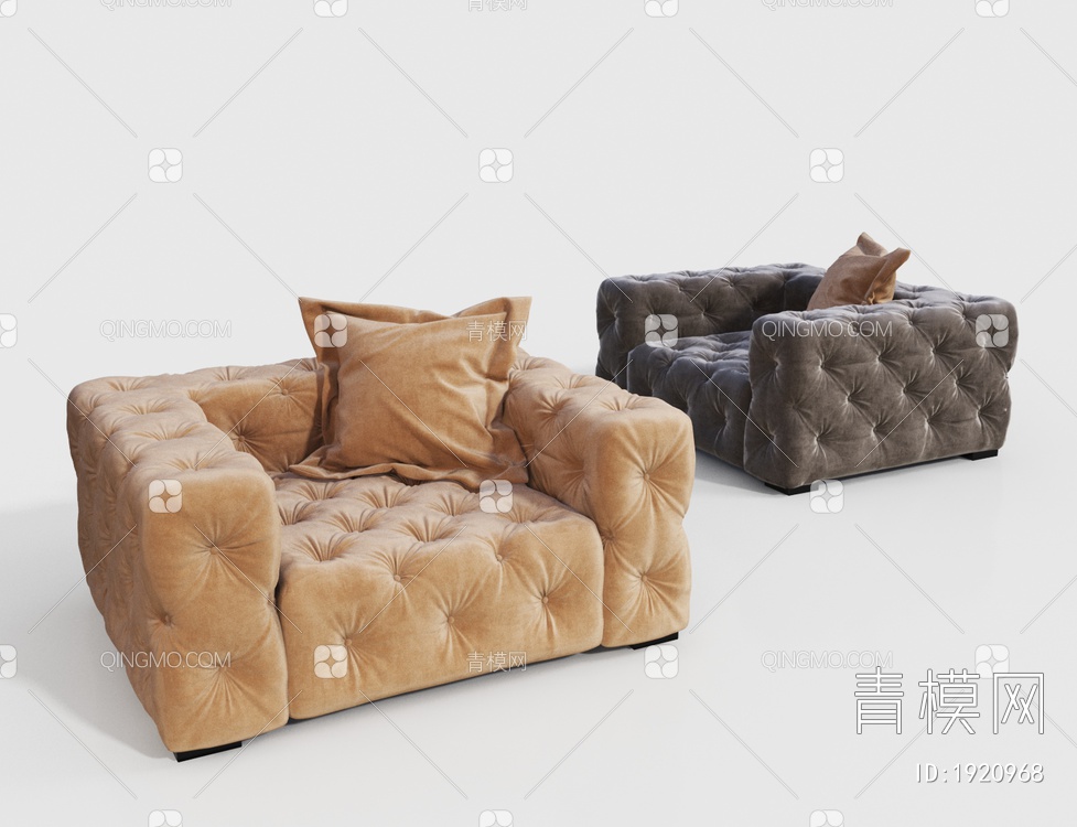 大沙发 单人休闲沙发3D模型下载【ID:1920968】
