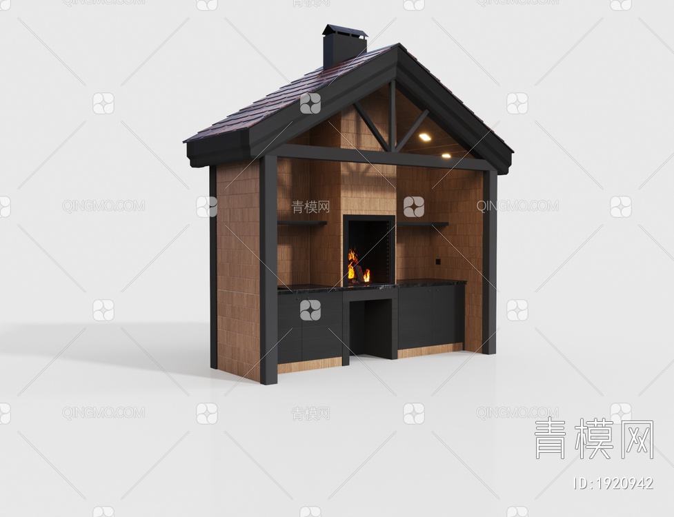 户外壁炉厨房3D模型下载【ID:1920942】