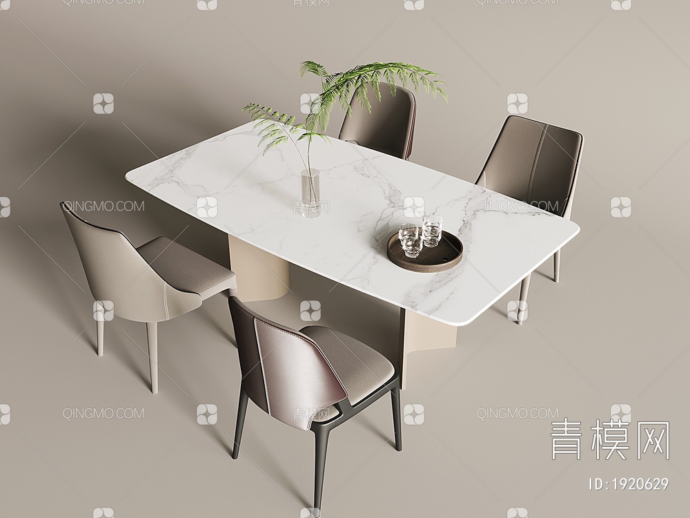 餐桌椅3D模型下载【ID:1920629】