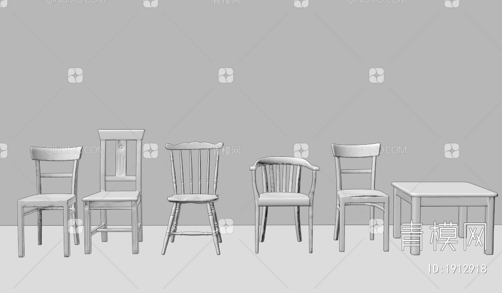 椅子3D模型下载【ID:1912918】