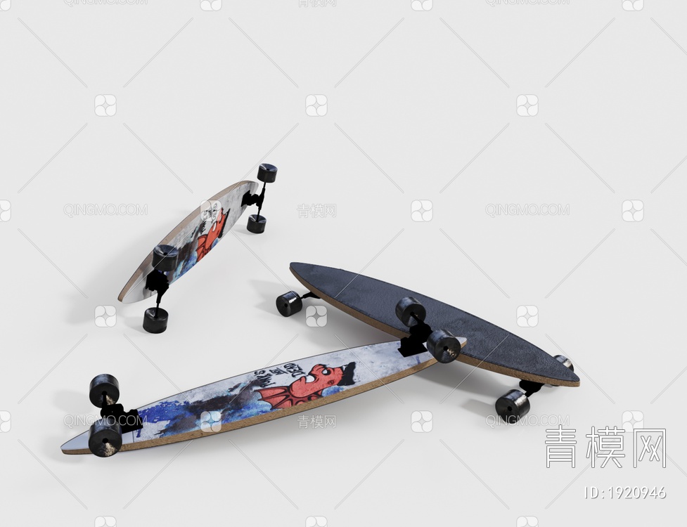 滑板车3D模型下载【ID:1920946】