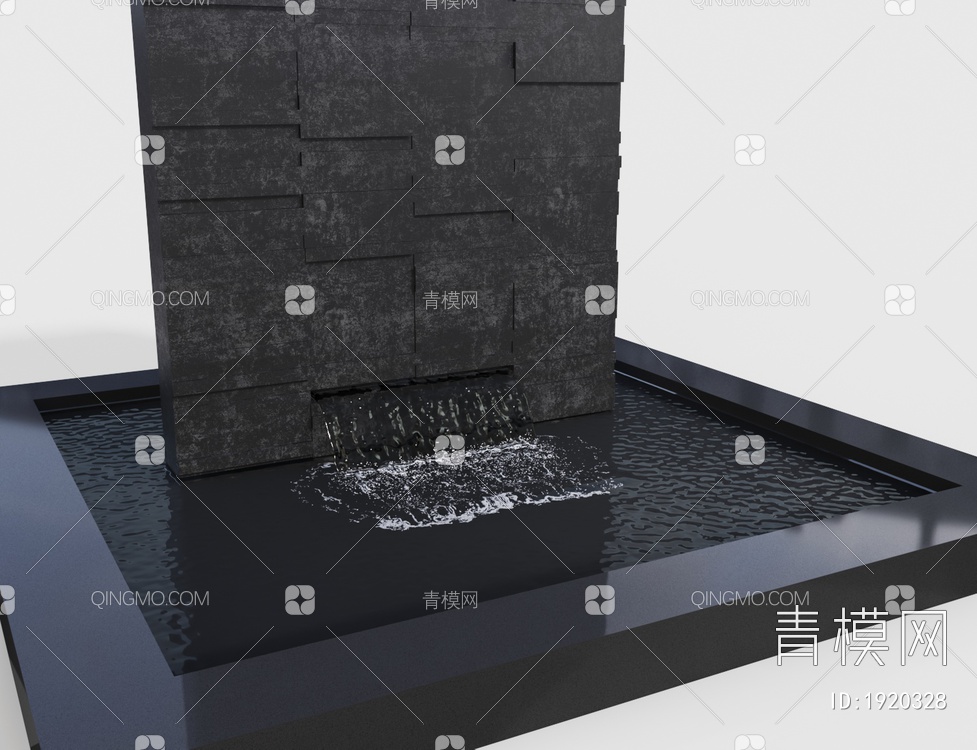 景观喷泉水池3D模型下载【ID:1920328】