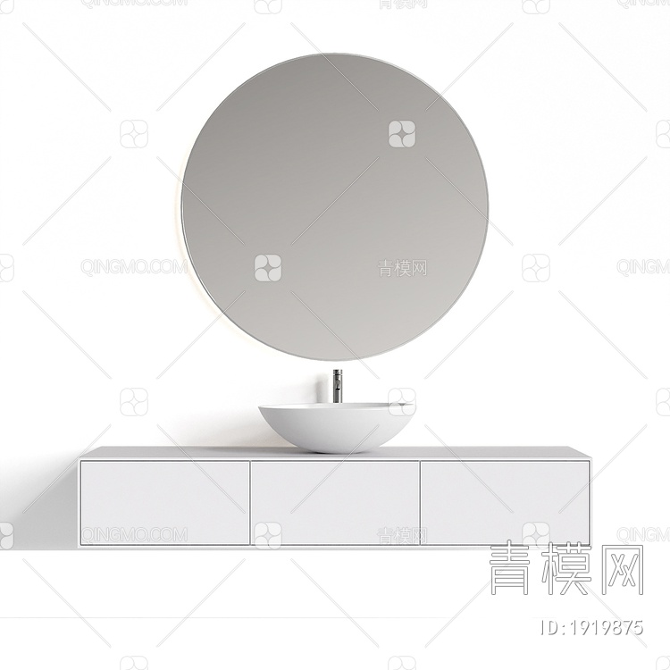 洗手台盆 柜子3D模型下载【ID:1919875】