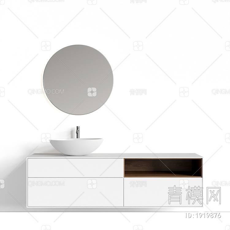 洗手台盆 柜子3D模型下载【ID:1919876】