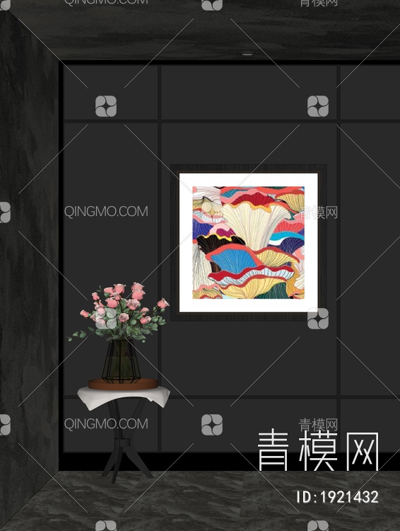 艺术装饰画SU模型下载【ID:1921432】