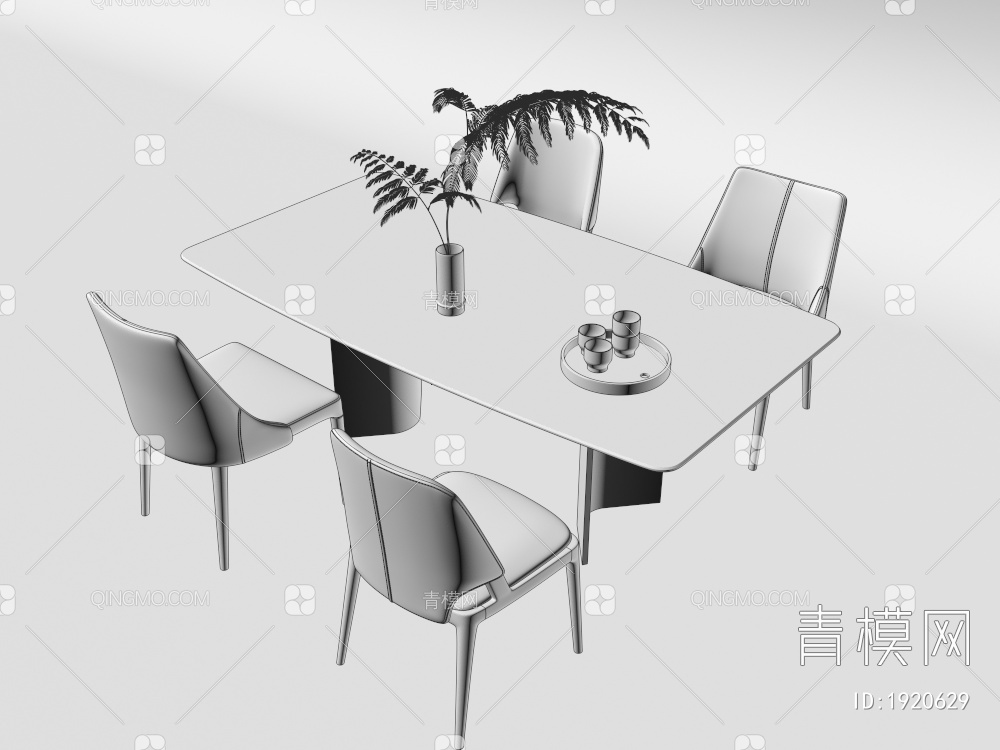 餐桌椅3D模型下载【ID:1920629】