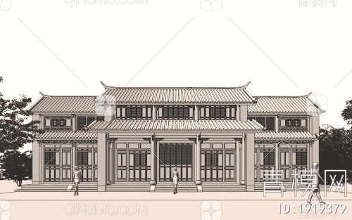 古建筑传统民居3D模型下载【ID:1919379】