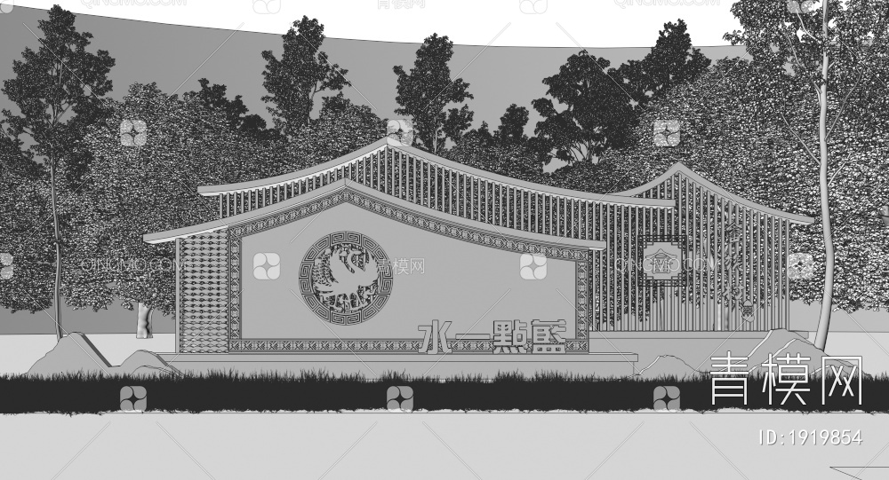 畲族景墙围墙3D模型下载【ID:1919854】