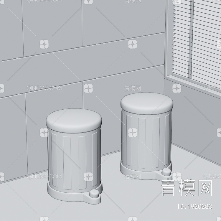 垃圾桶3D模型下载【ID:1920283】