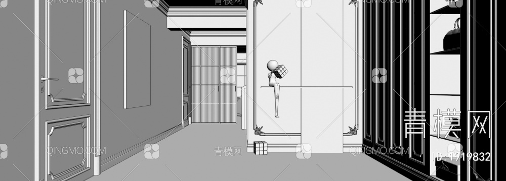 玄关 楼梯间3D模型下载【ID:1919832】