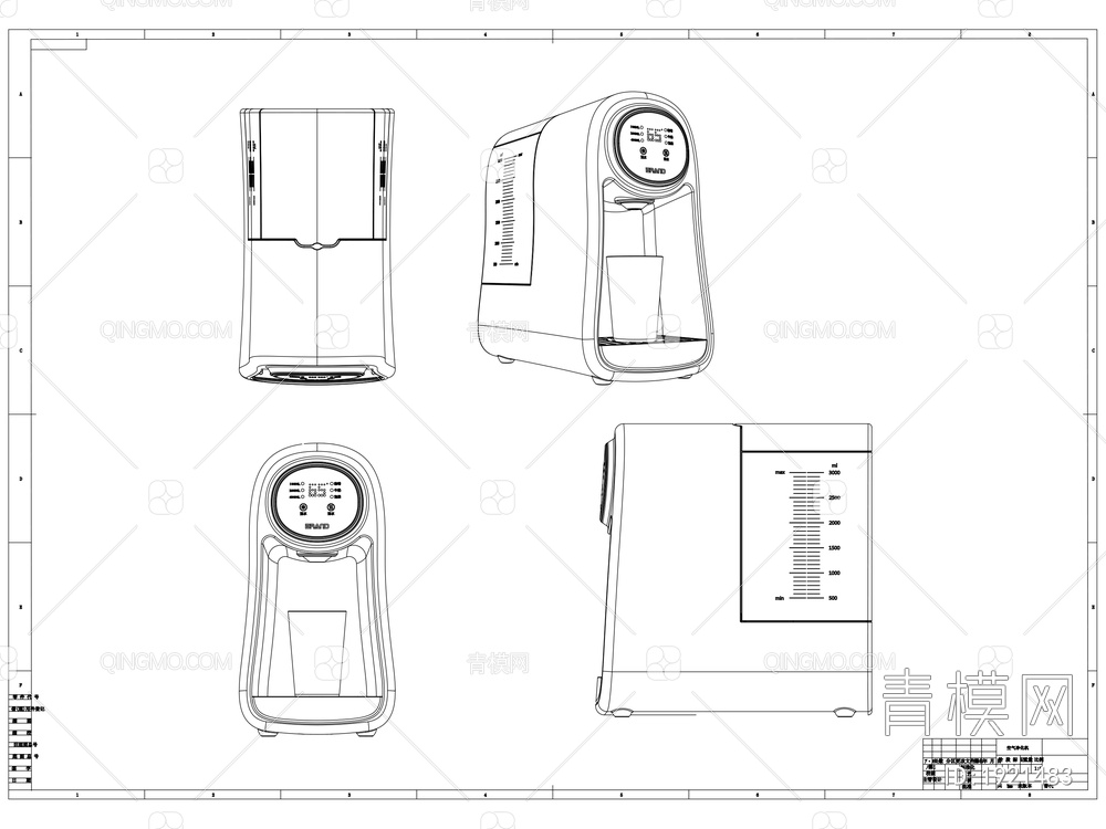 饮水机CAD制作图【ID:1921483】
