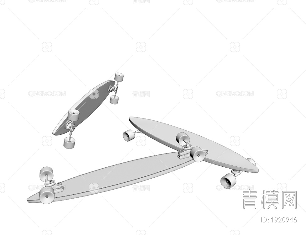滑板车3D模型下载【ID:1920946】